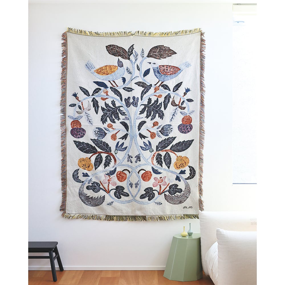 M.M Tapestry Rug　Plants-Bird