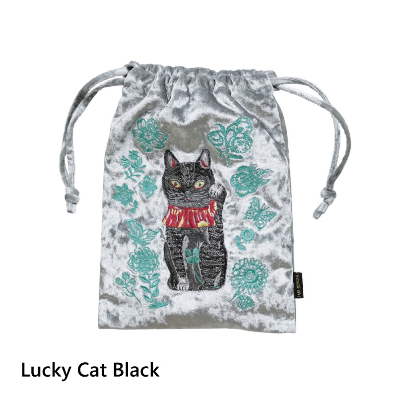 Nathalie Lete Velour Drawstring Pouch