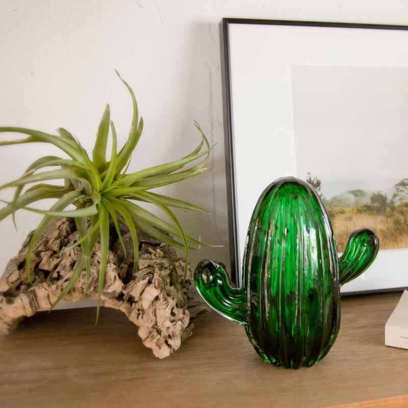 CACTUS GLASS ORNAMENT / Pillar Green