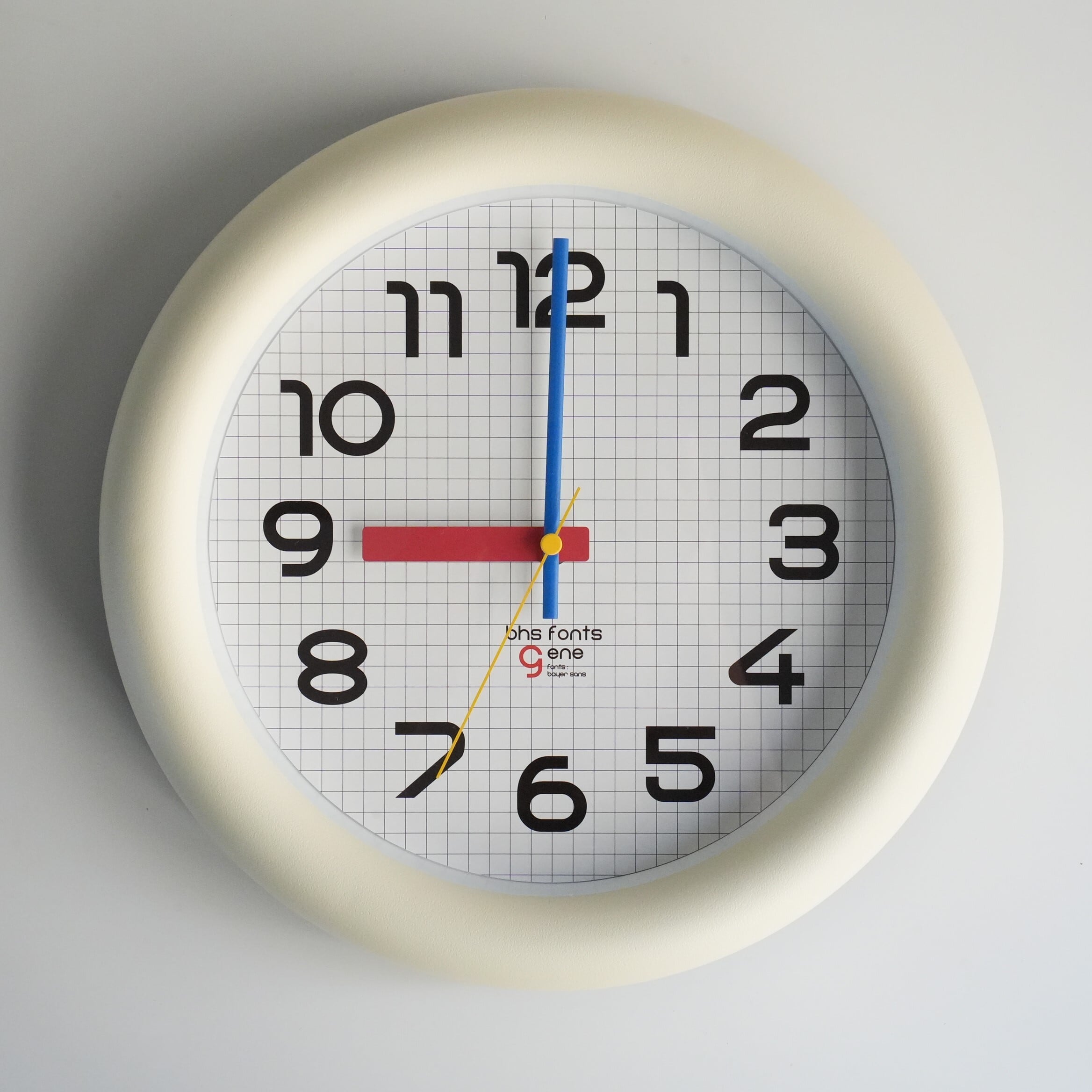 Bauhaus Font Wall Clock GENE