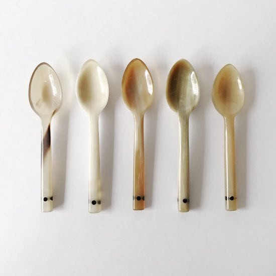 Sarah Petherick Egg Spoon　NT/BK dot