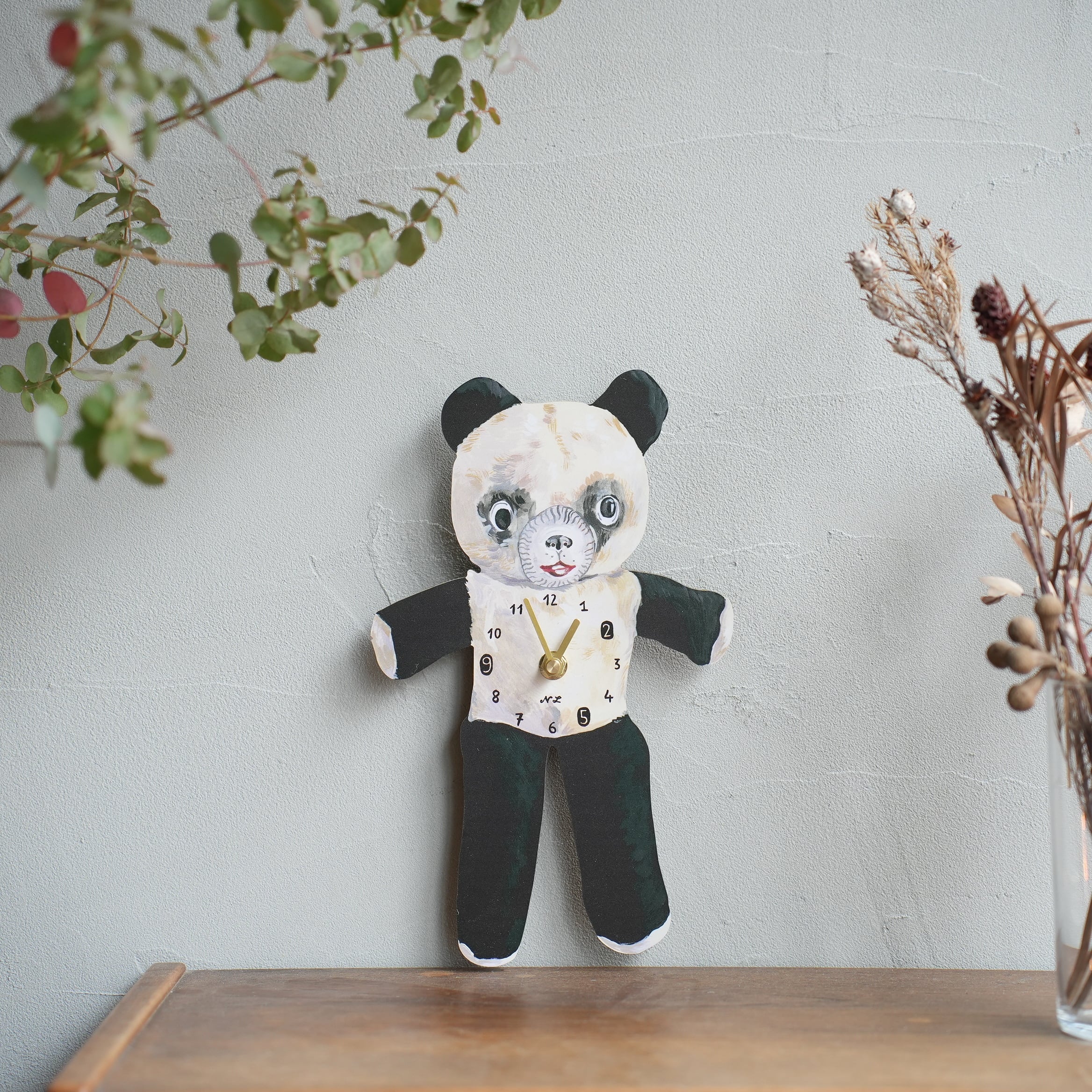 Nathalie Lete Diecut Clock　Panda