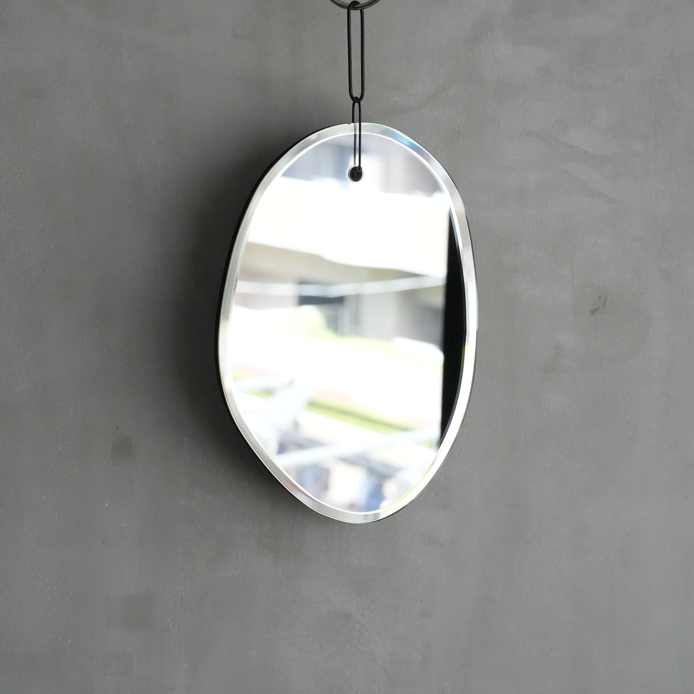 HANGING MIRROR FLOATING CLOUD OBLONG