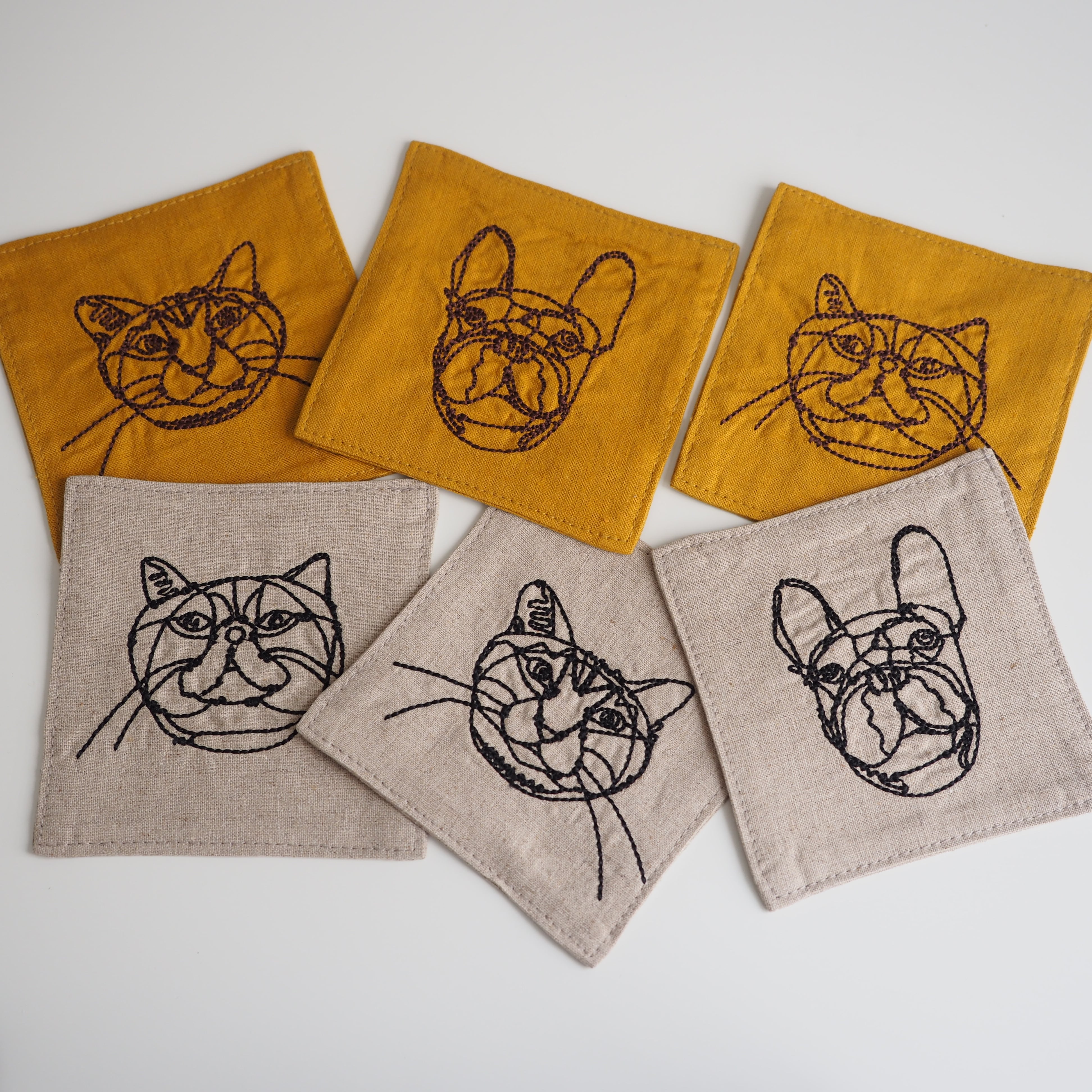 HAyU fabric Coaster Cat B