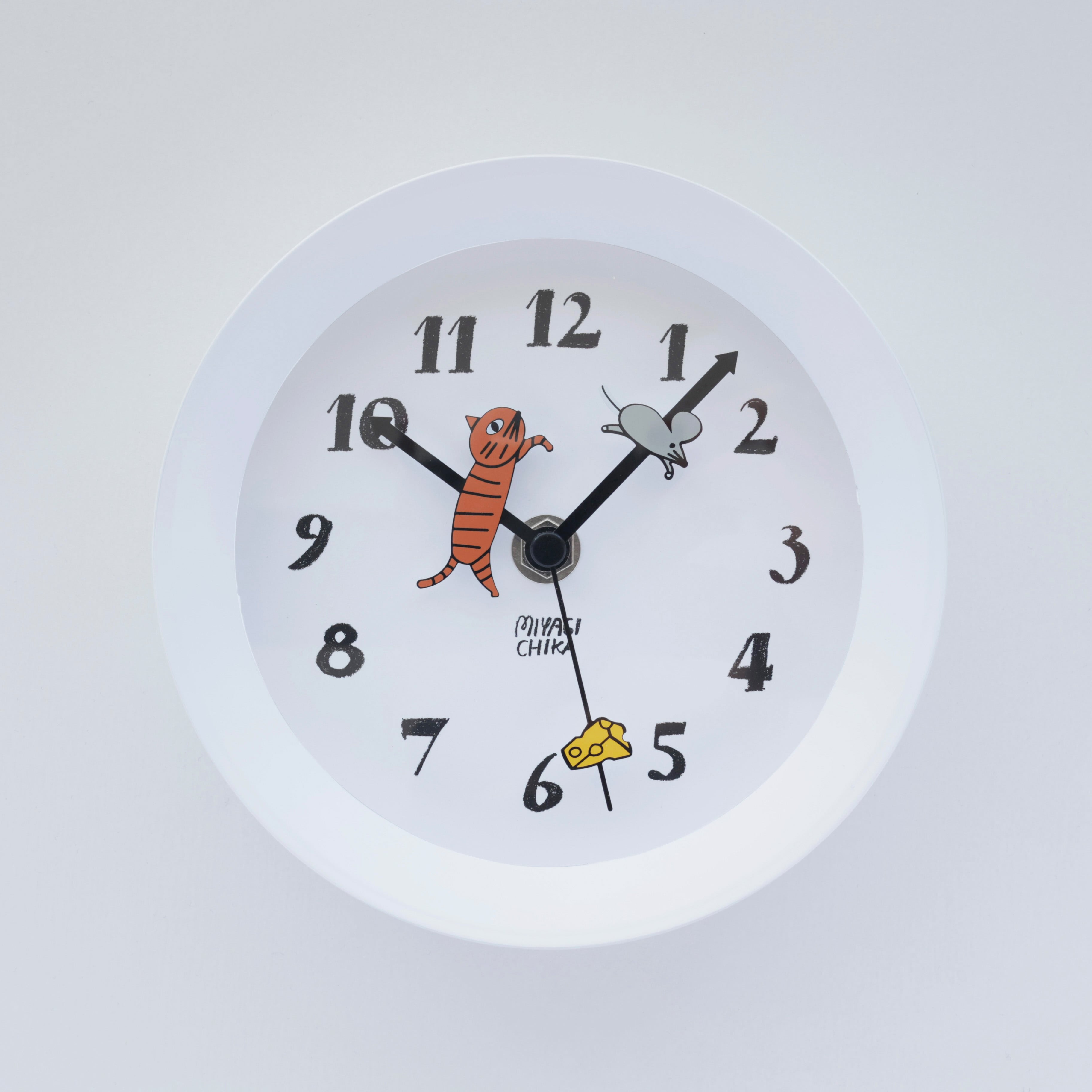 Yamabatosha 2way clock CAT White