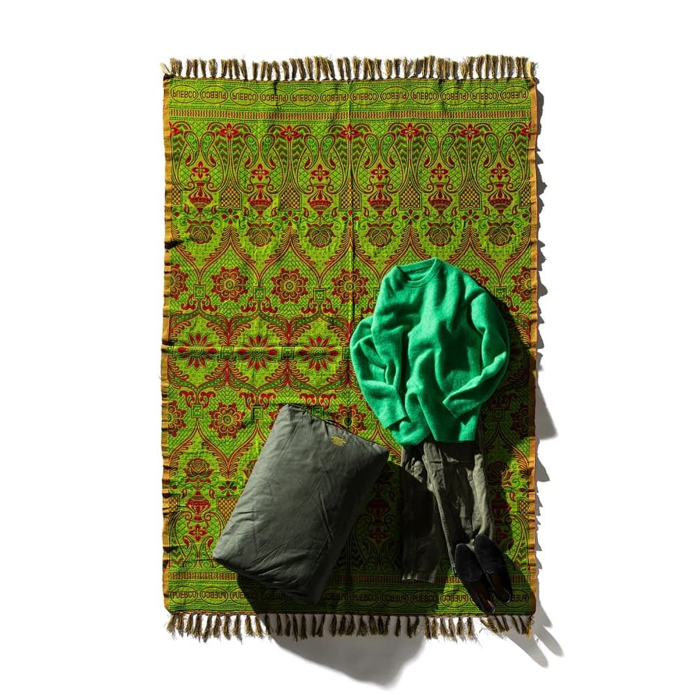 REVERSIBLE JACQUARD RUG / Green