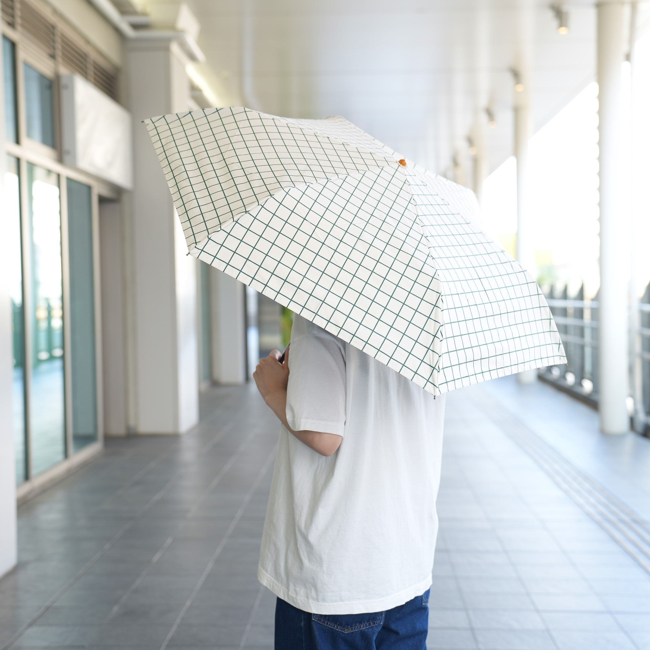 Sunshade Folding Umbrella  GRID　WH/GR