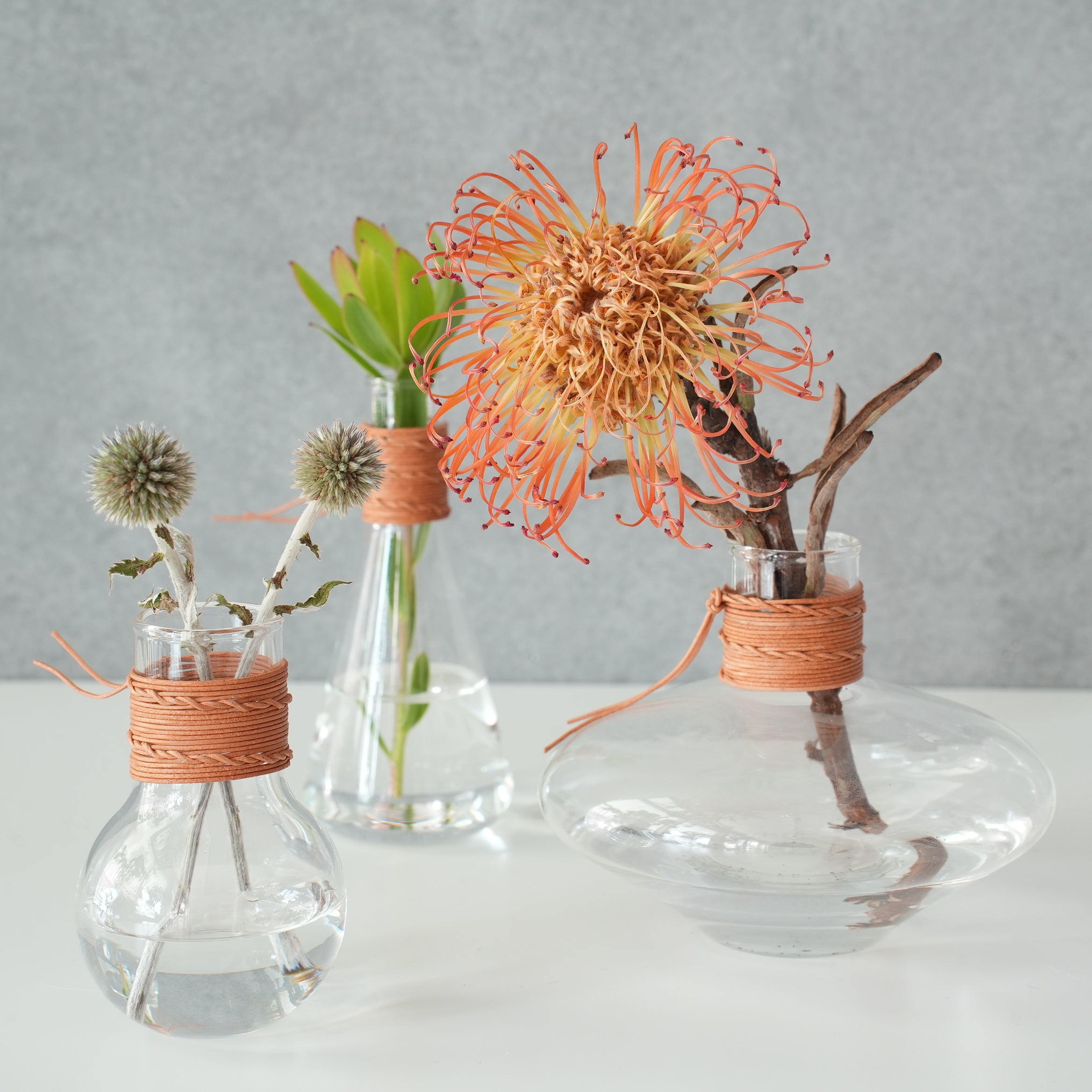 Leather Glass Vase