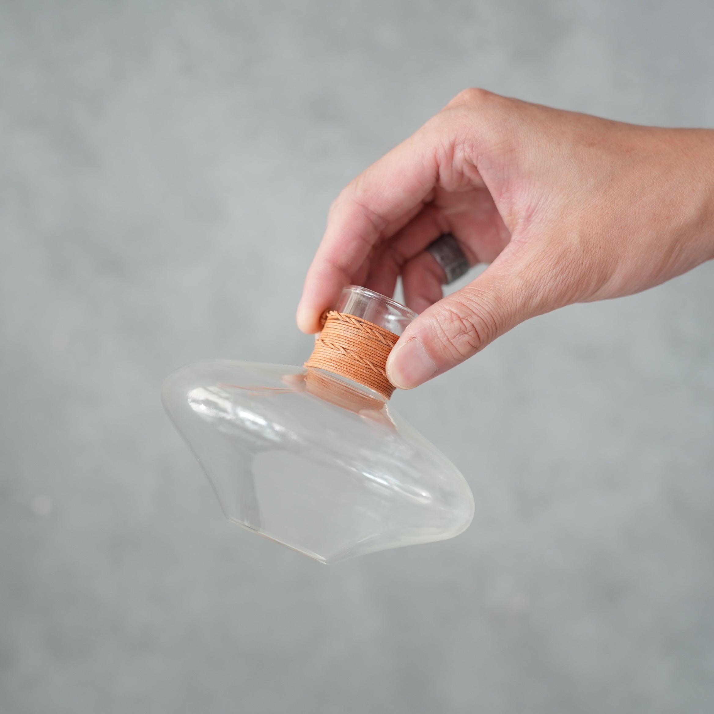 Leather Glass Vase