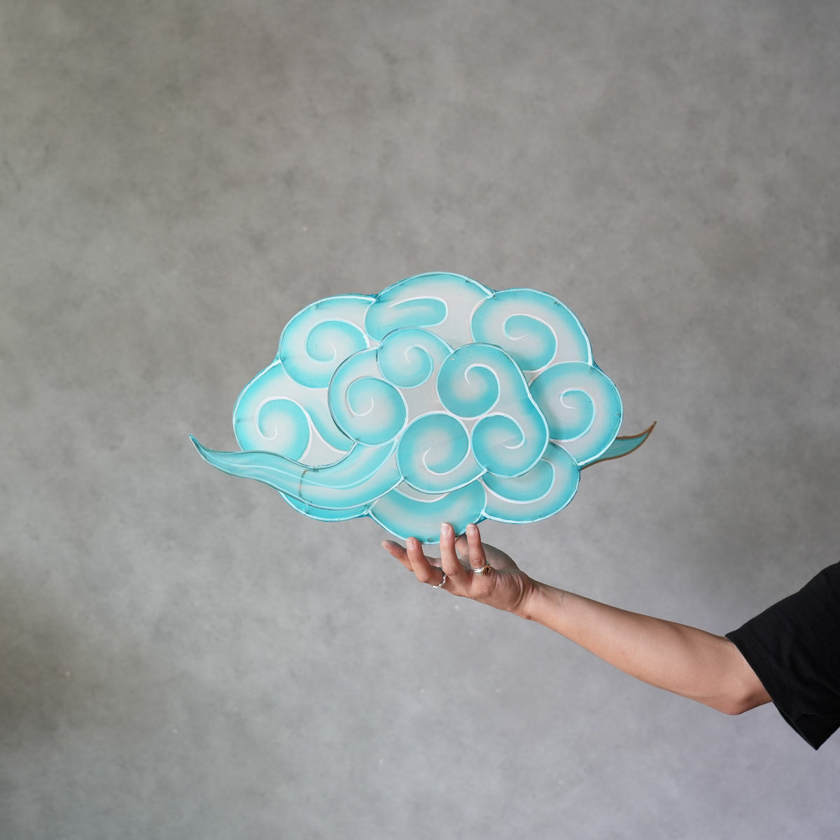 Bamboo Cloud Lantern　Blue