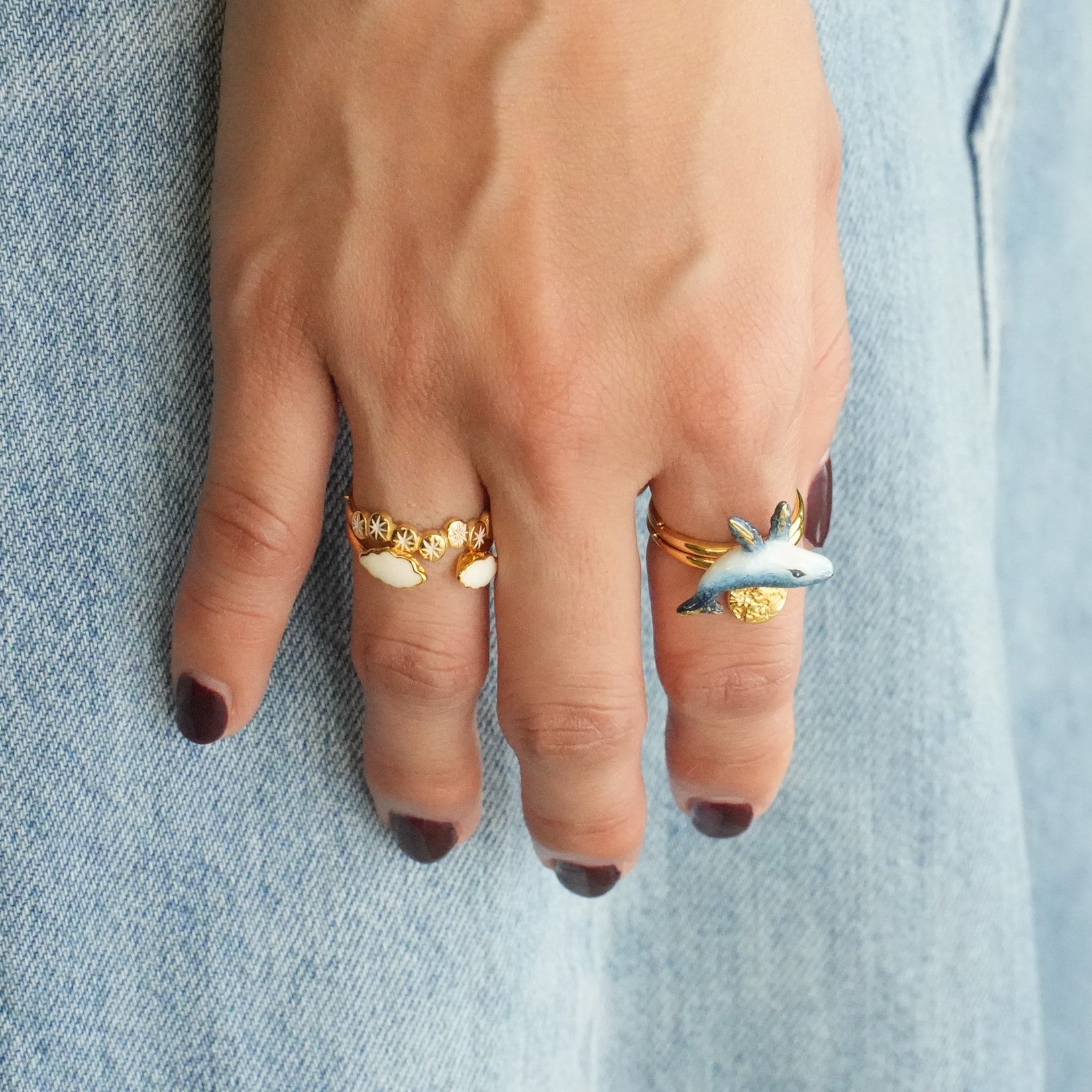 FLYING WHALE STACKING RING