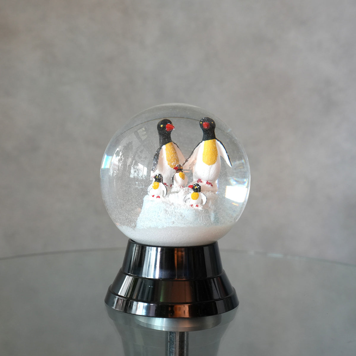 PERZY スノーグローブ 120mm　Penguin Family
