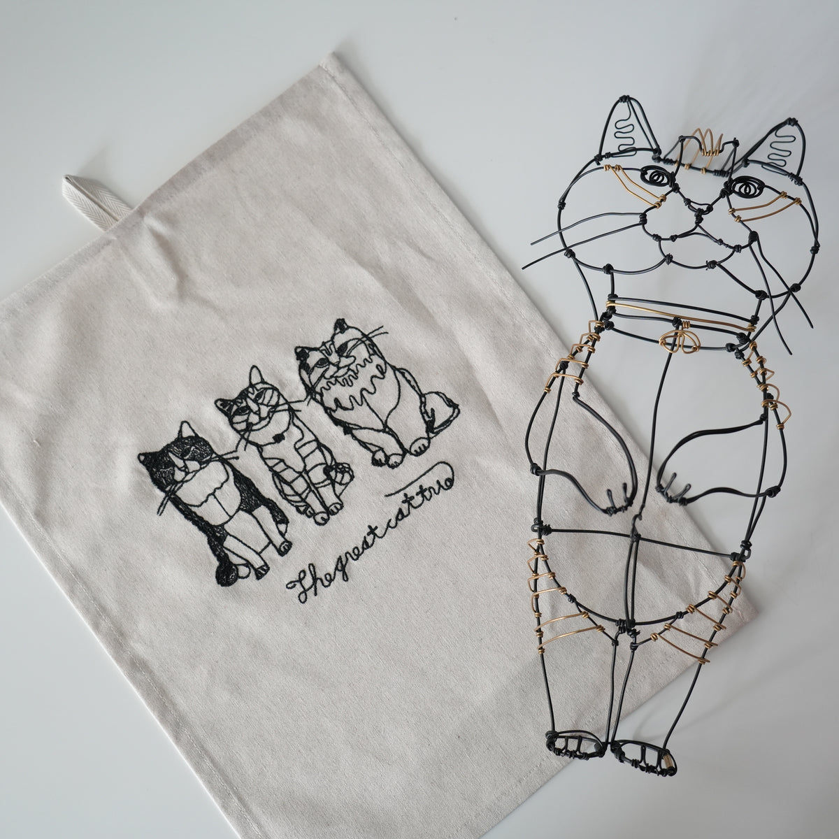 HAyU Cotton Linen Embroidered Dish Cloth