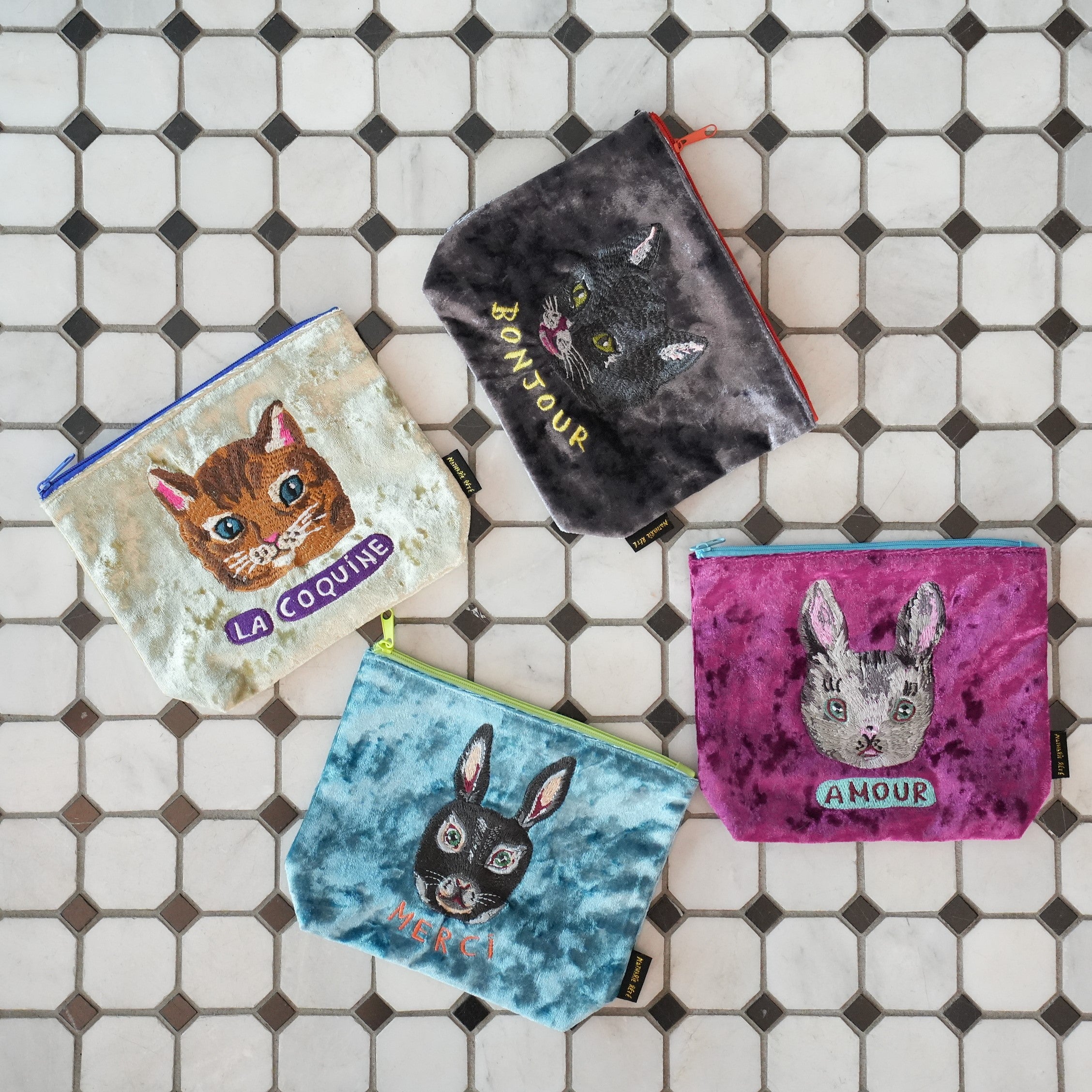 Nathalie Lete Velour Pouch