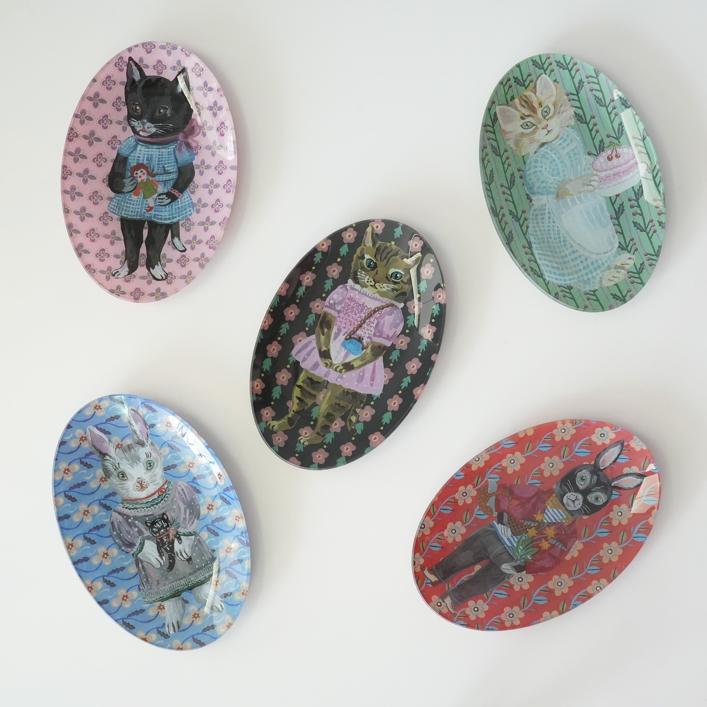 Nathalie Lete Glass Oval Plate