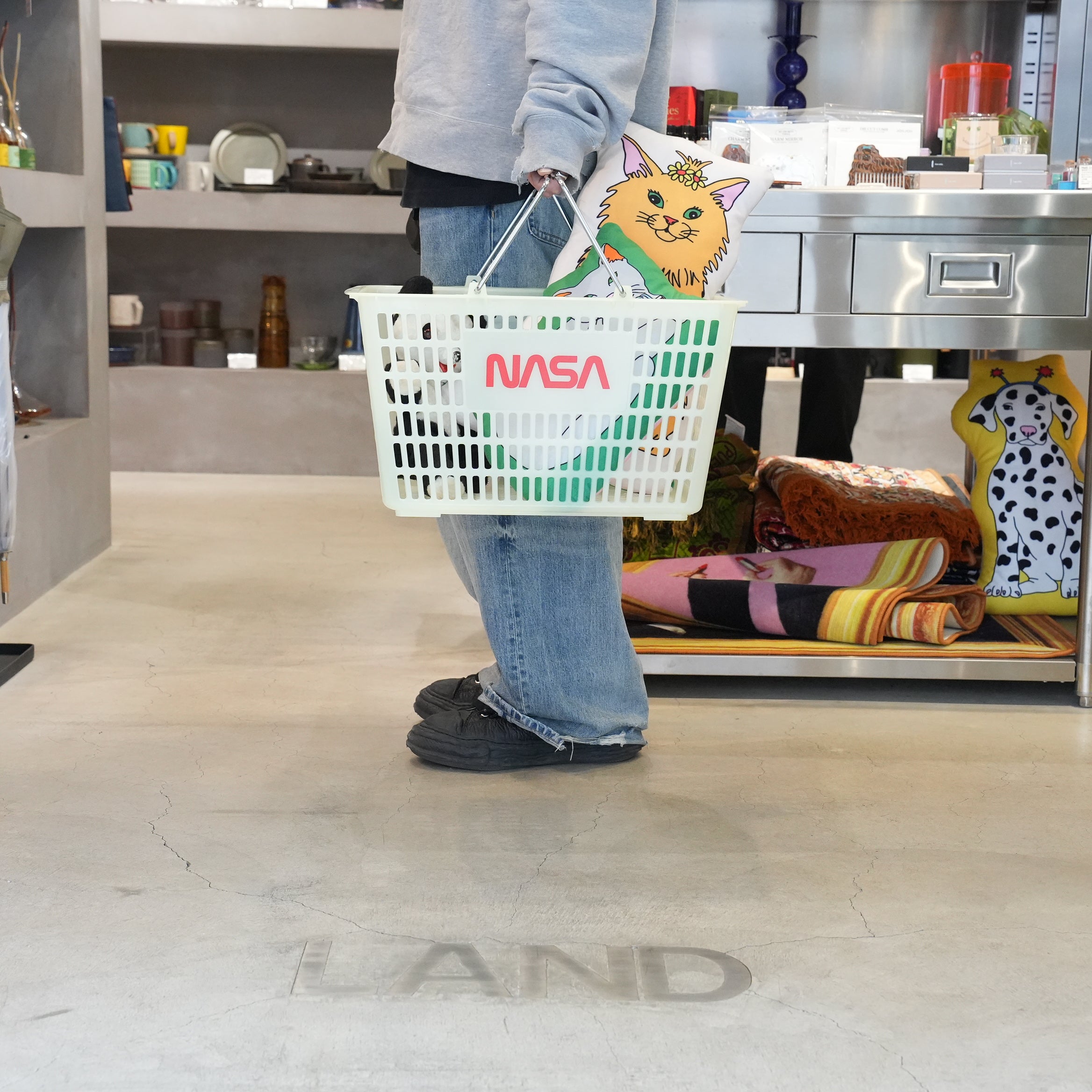 蓄光】SHOPPING BASKET/NASA ショッピングバスケット 買い物かご H260