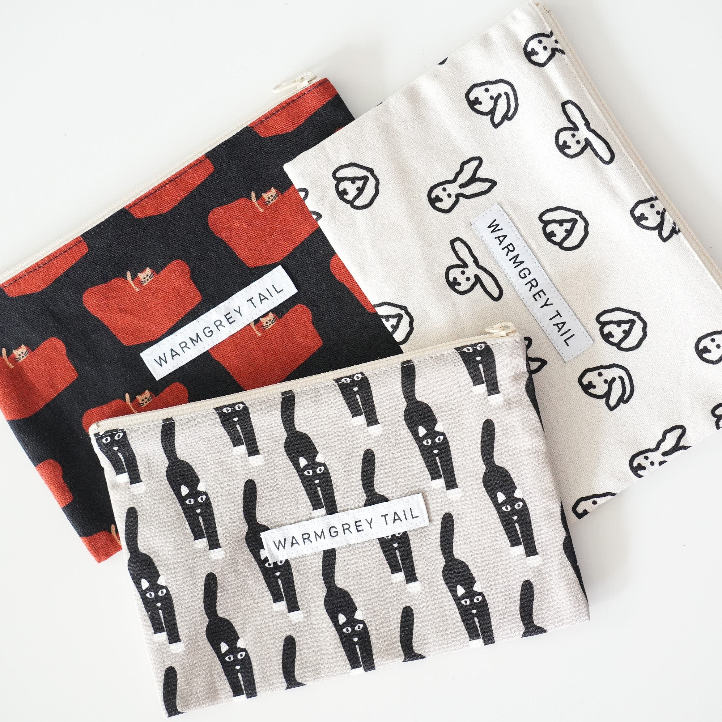 Warmgrey Tail FLAT POUCH