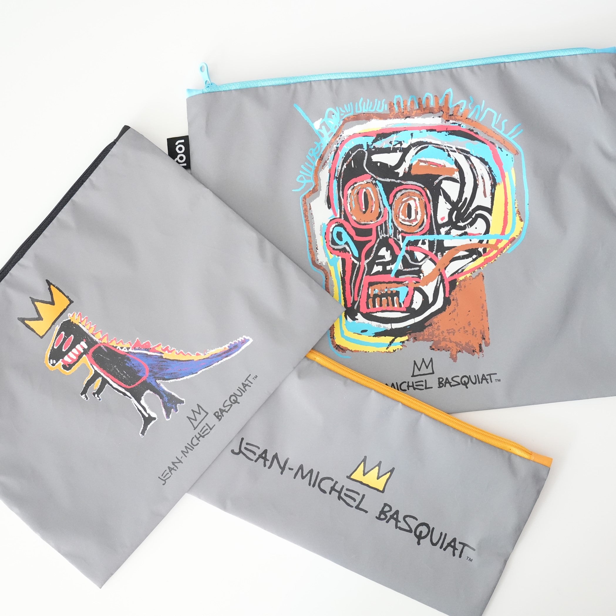 Reflective Zip Pouch Set  BASQUIAT