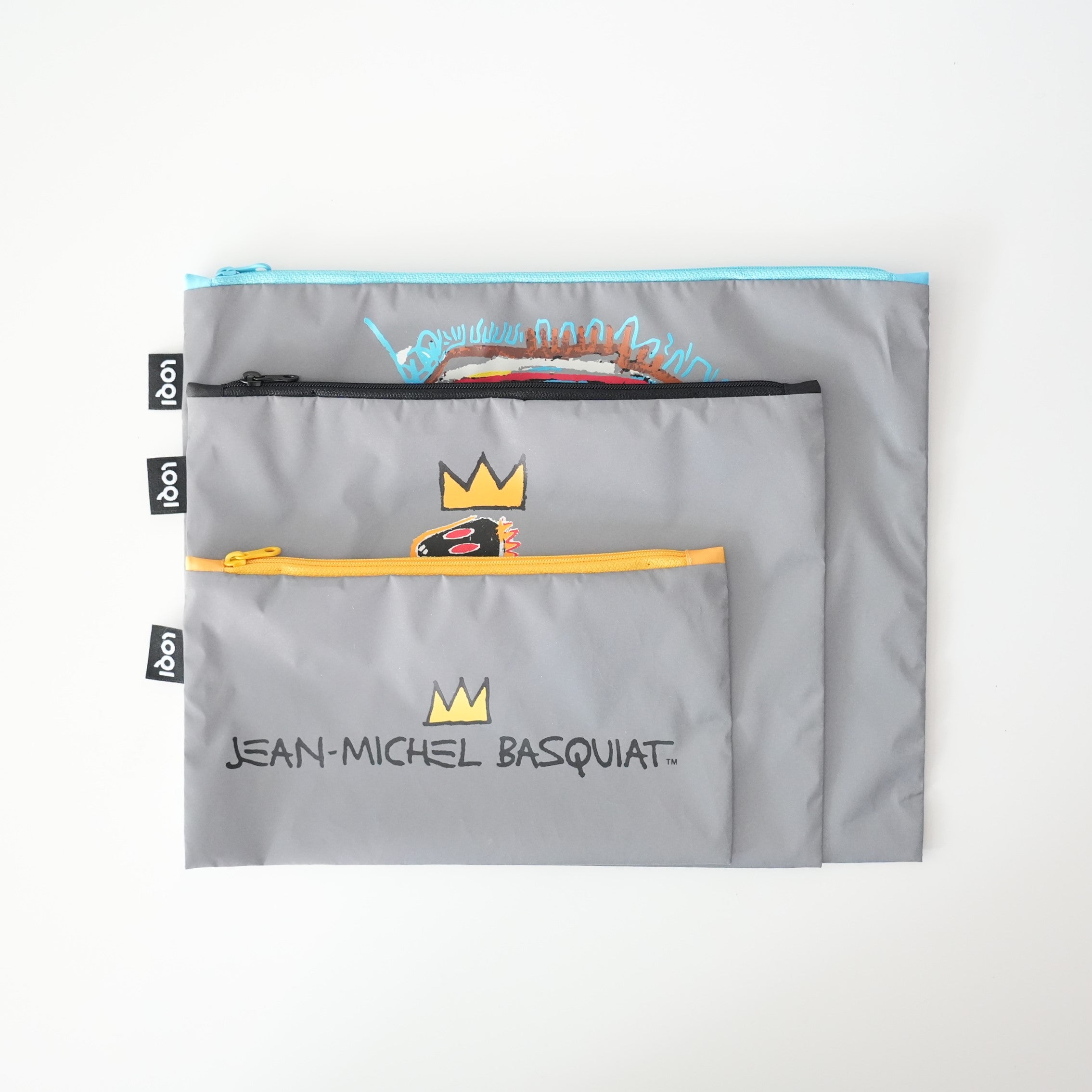 Reflective Zip Pouch Set  BASQUIAT