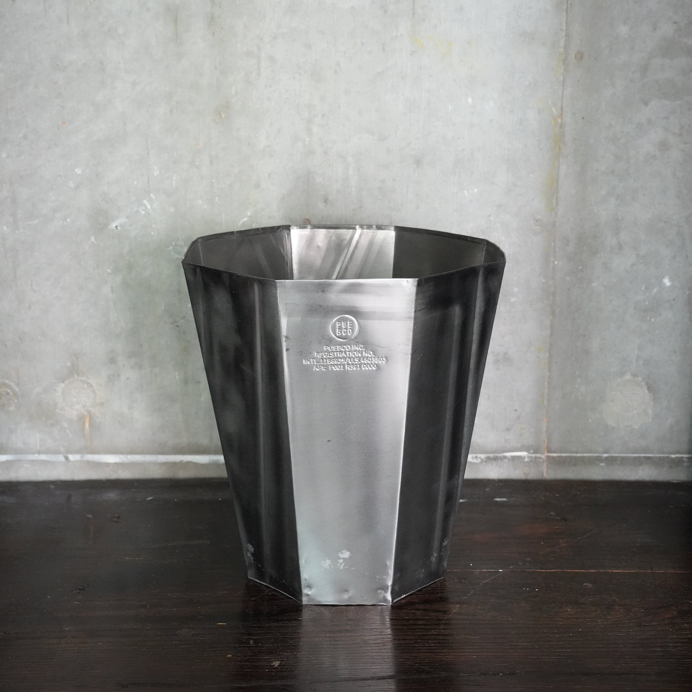 RECYCLE STEEL TRASH CAN　Octagon