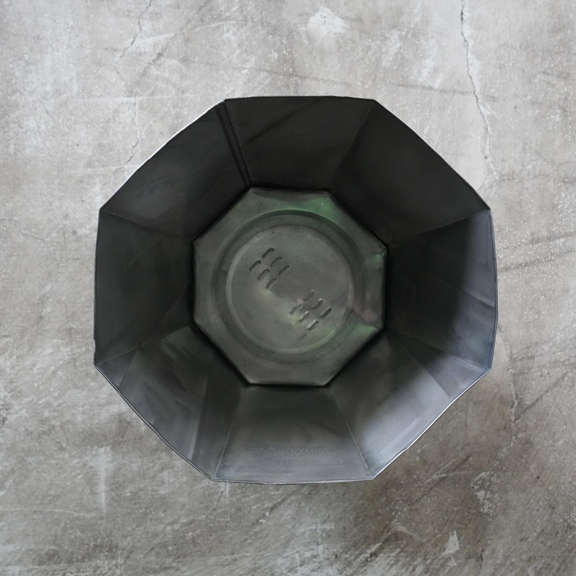 RECYCLE STEEL TRASH CAN　Octagon