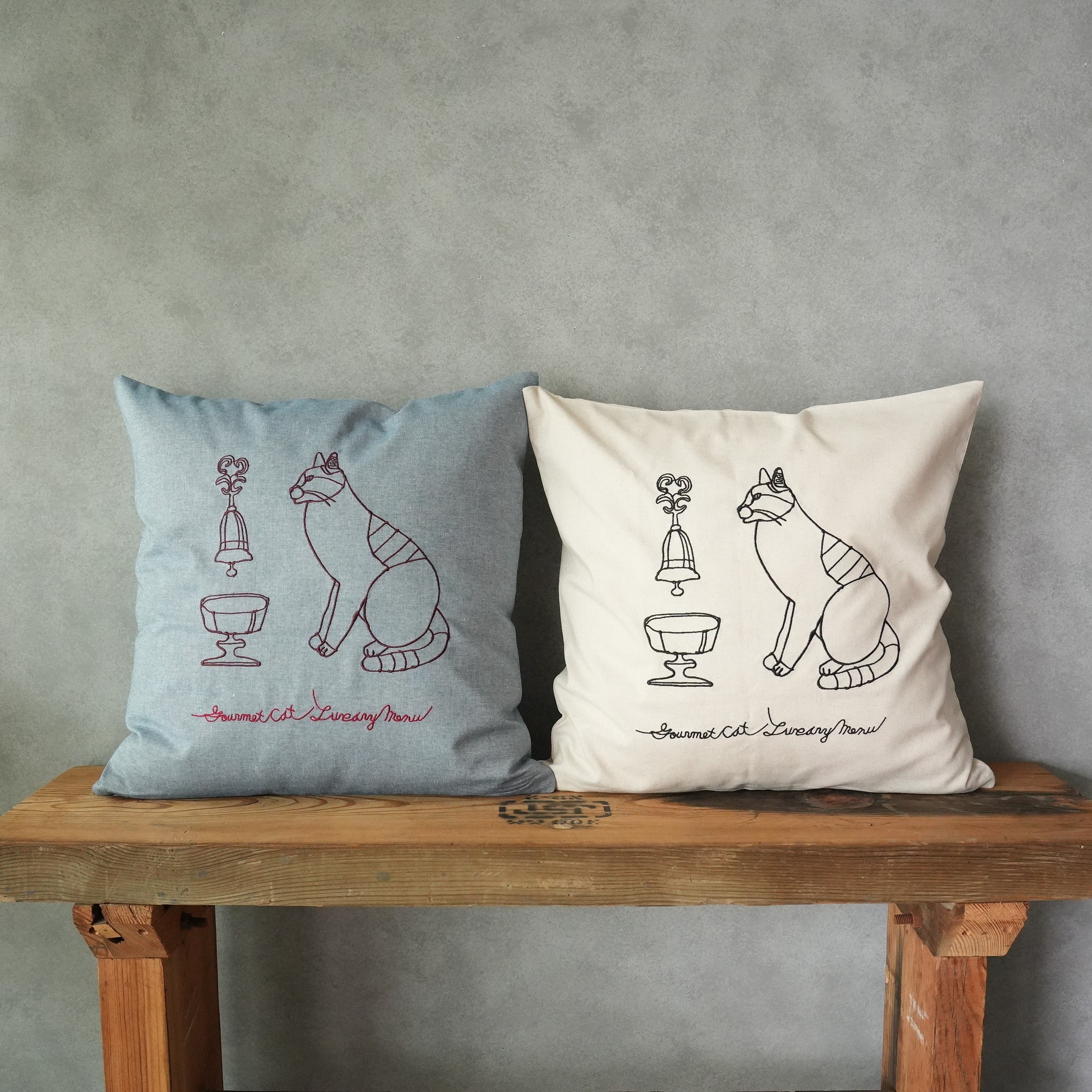 HAyU 刺繍クッションカバー