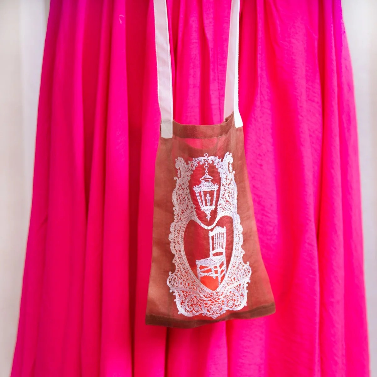 Lace Pouch Chair and Lantern