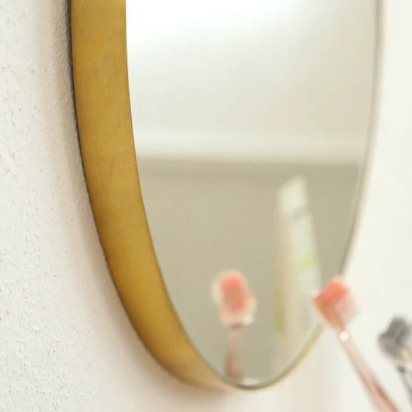 Brass round mirror 320