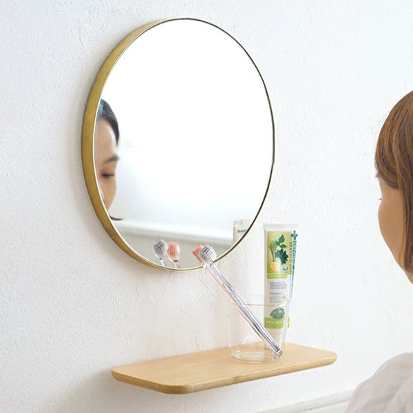 Brass round mirror 320