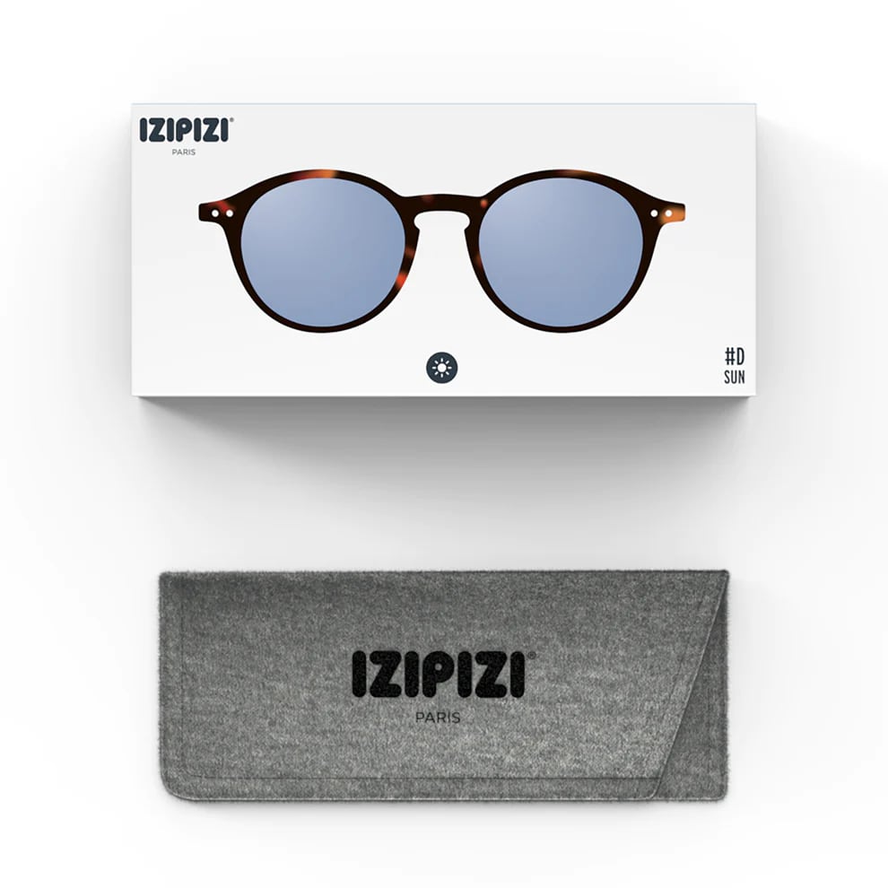 SUNGLASS IZIPIZI #D TORTOISE/Light Blue Lenses