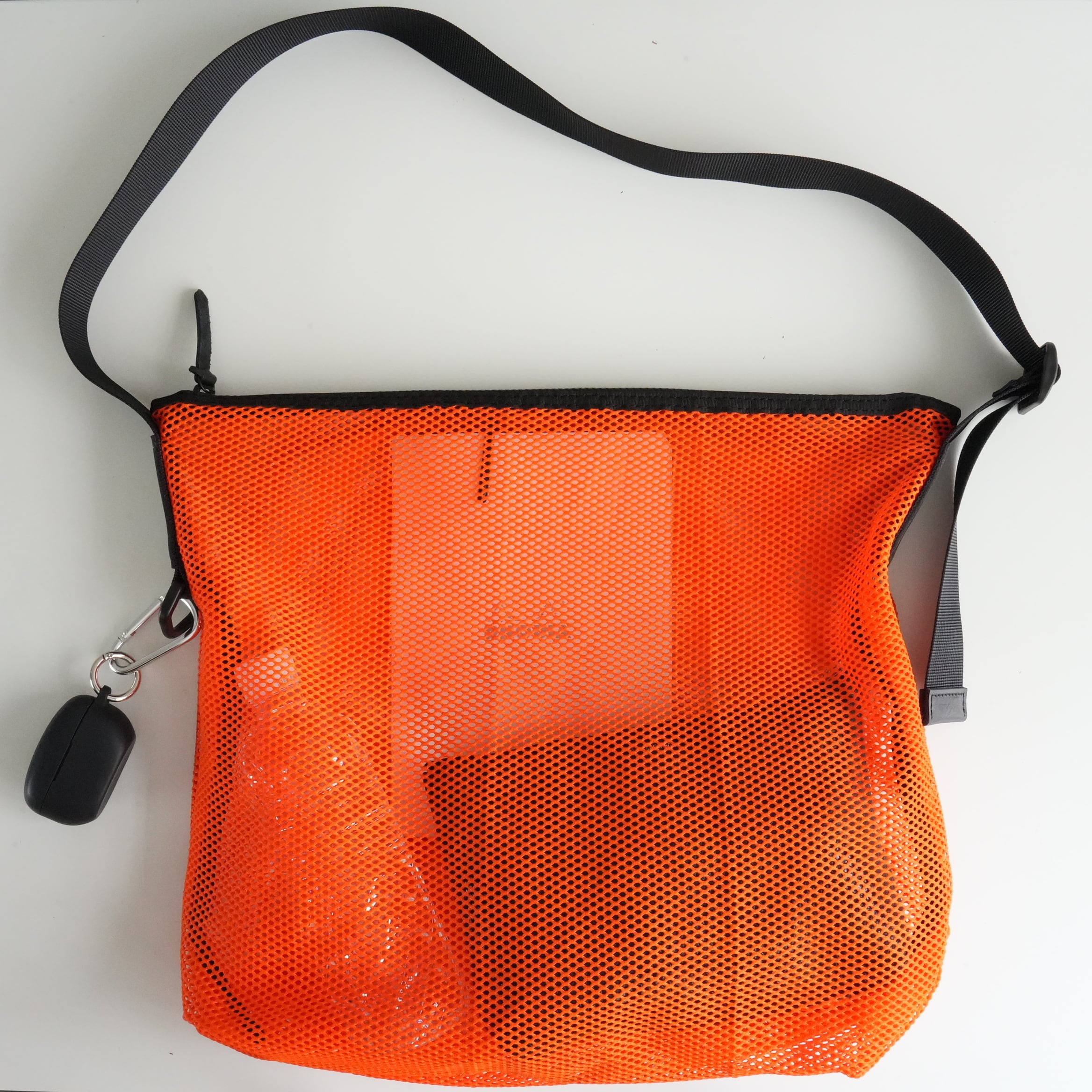 Brick / Mesh Zip Shoulder Bag　Orange