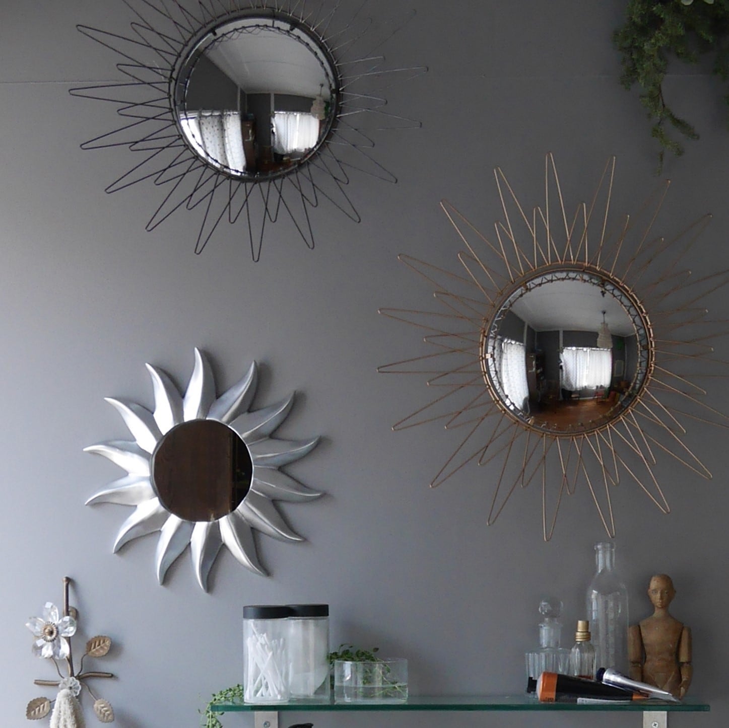 RAY Interior Wall Mirror　Gold