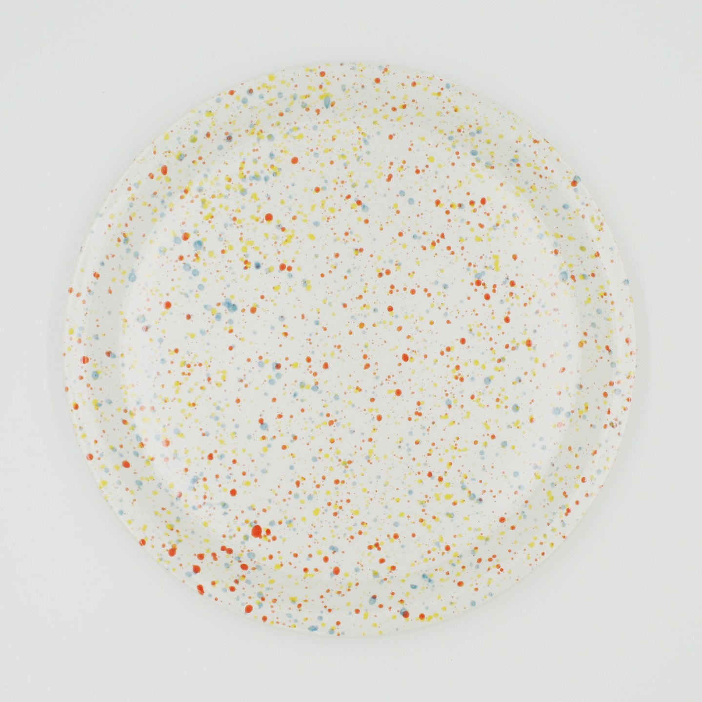 CHIPS PLATE L　SPLASH WHITE-ORANGE