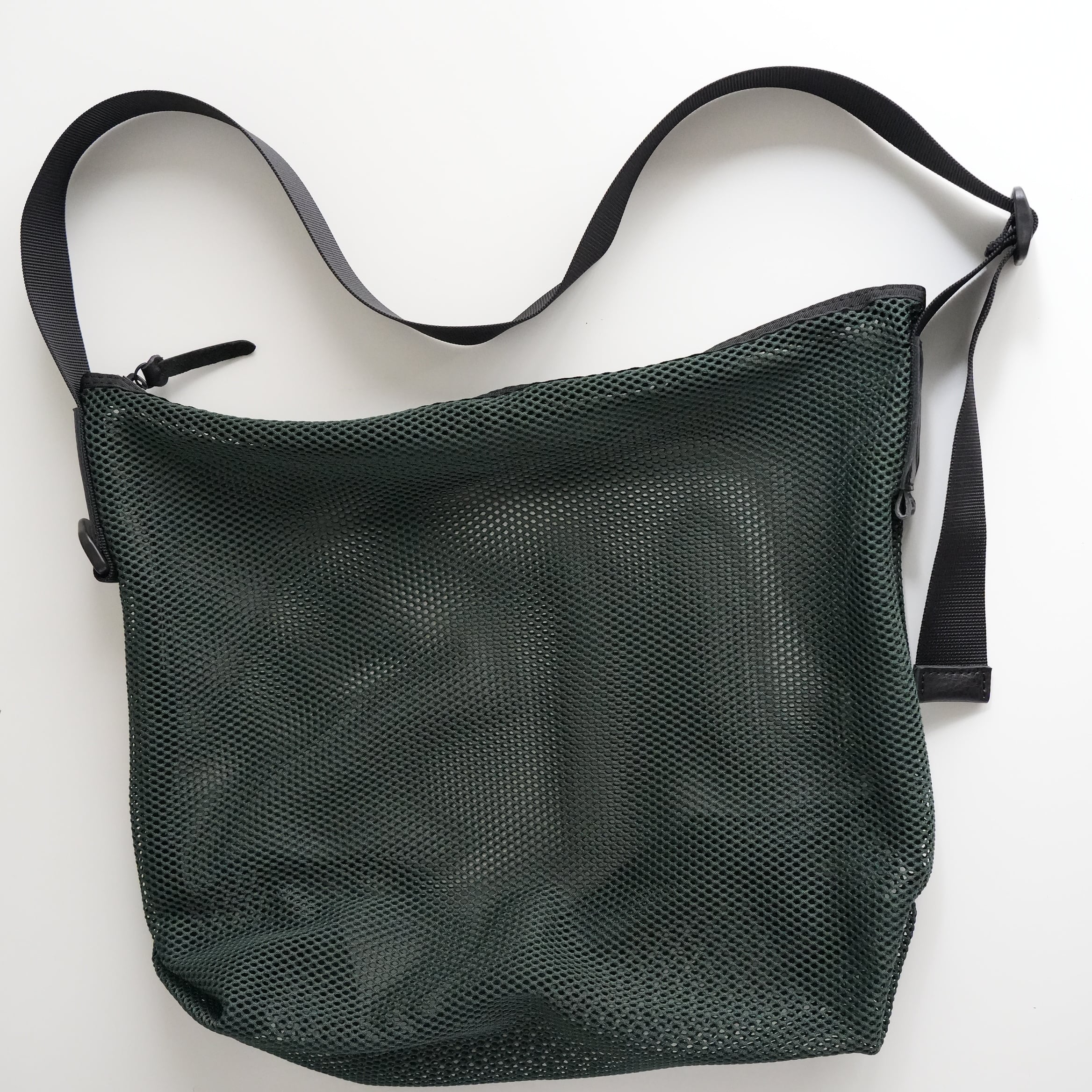 Brick / Mesh Zip Shoulder Bag　Green