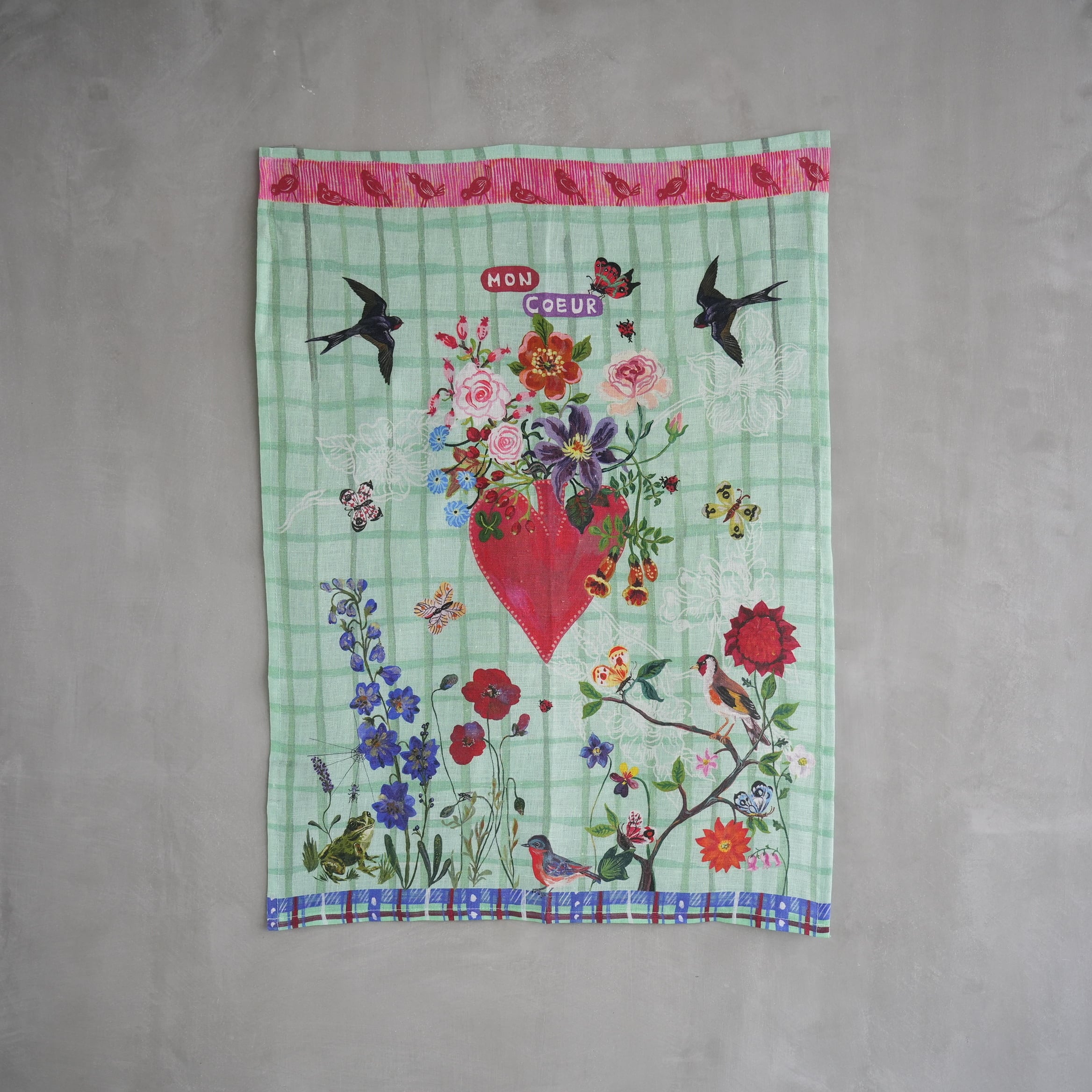 Nathalie Lete　Mon Coeur Tea Towel