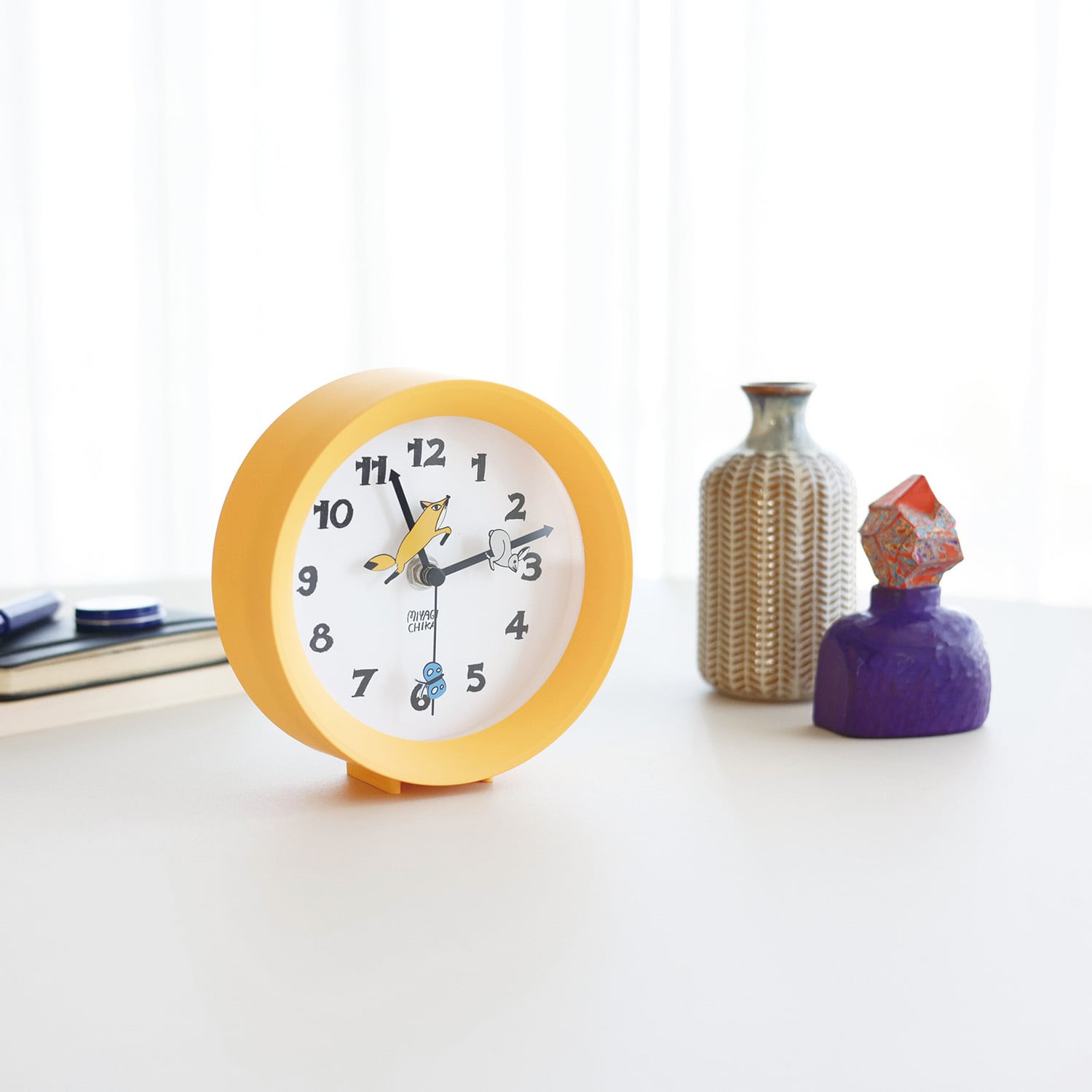 Yamabatosha 2way clock FOX Yellow