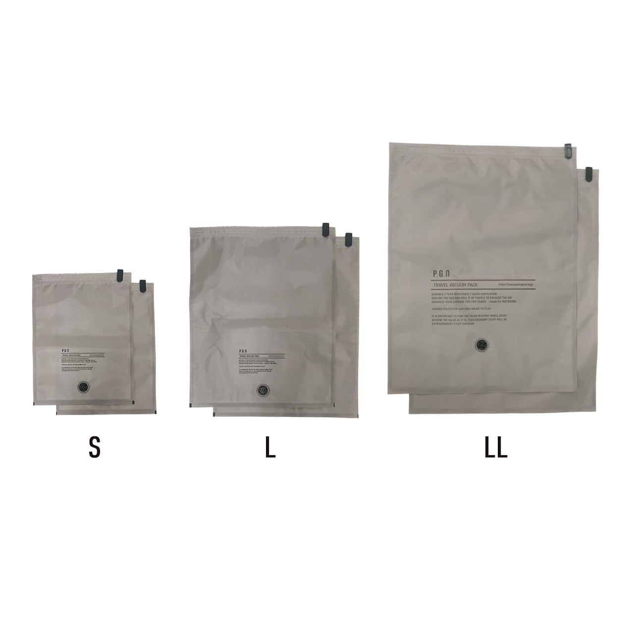 TRAVEL VACUUM PACK L　Gray