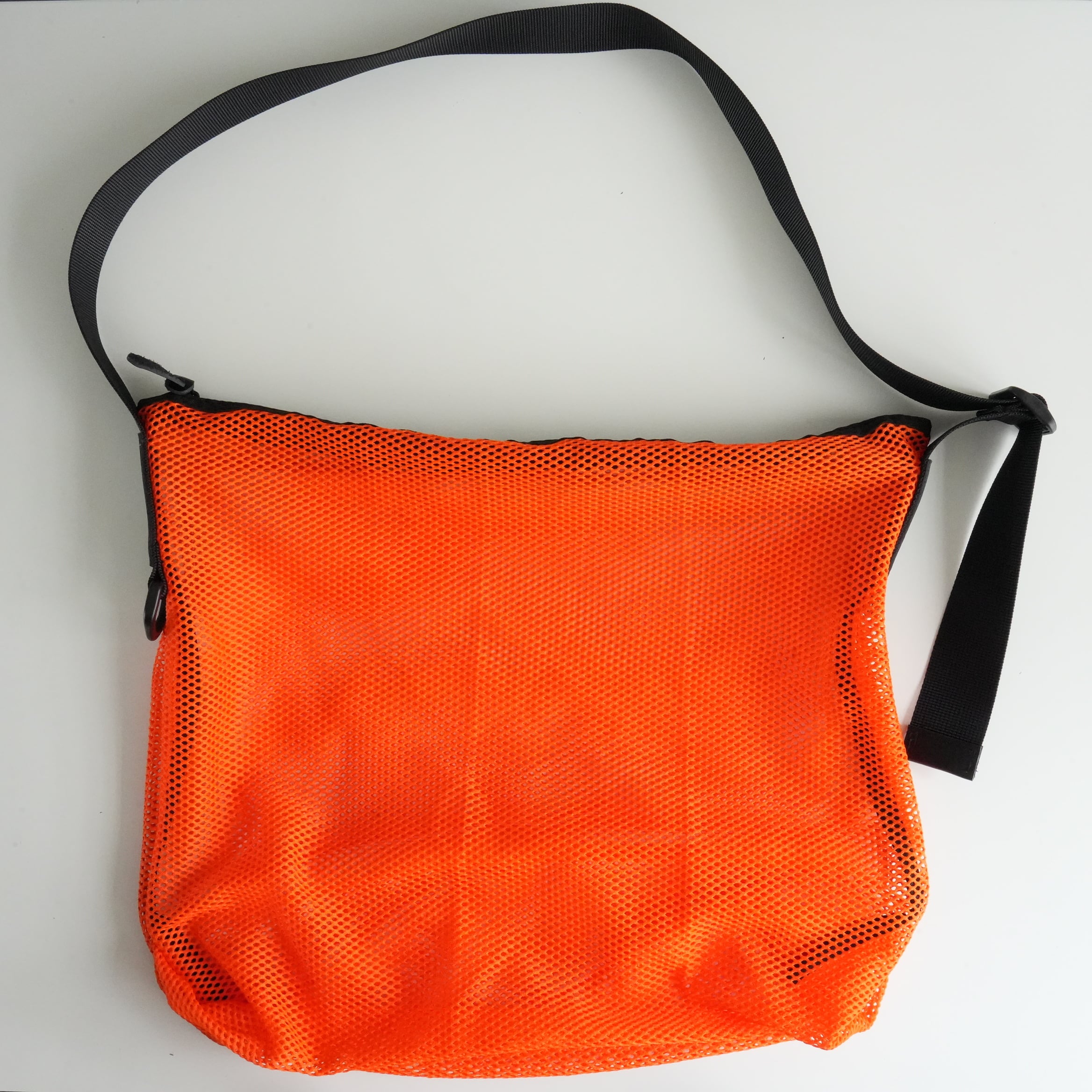 Brick / Mesh Zip Shoulder Bag　Orange