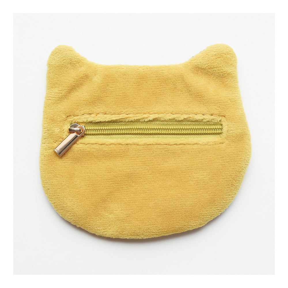 Nathalie Lete Embroidered Cat Face Pouch