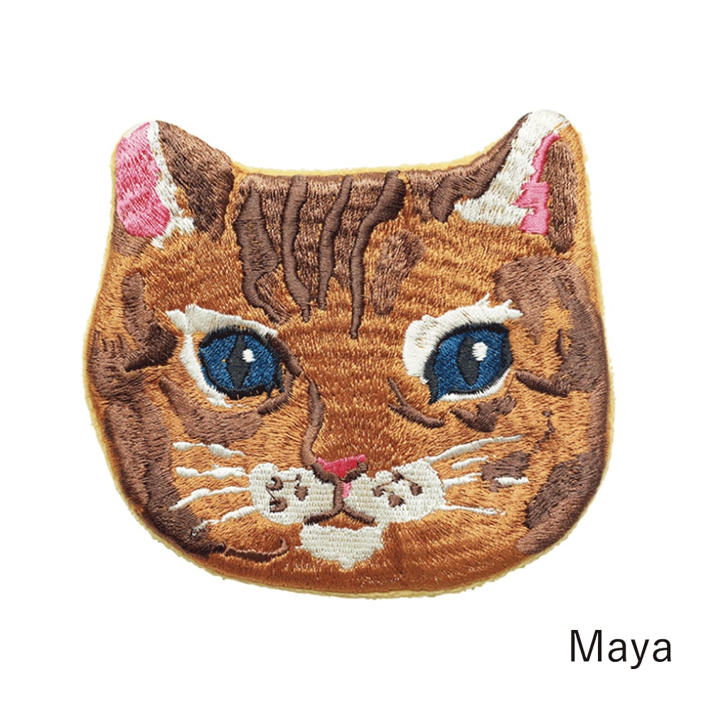 Nathalie Lete Embroidered Cat Face Pouch