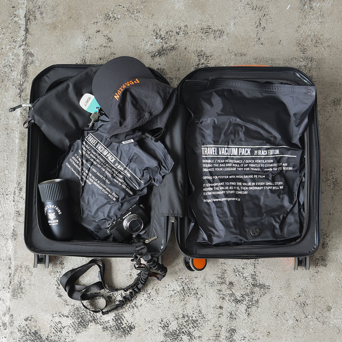 TRAVEL VACUUM PACK　Black