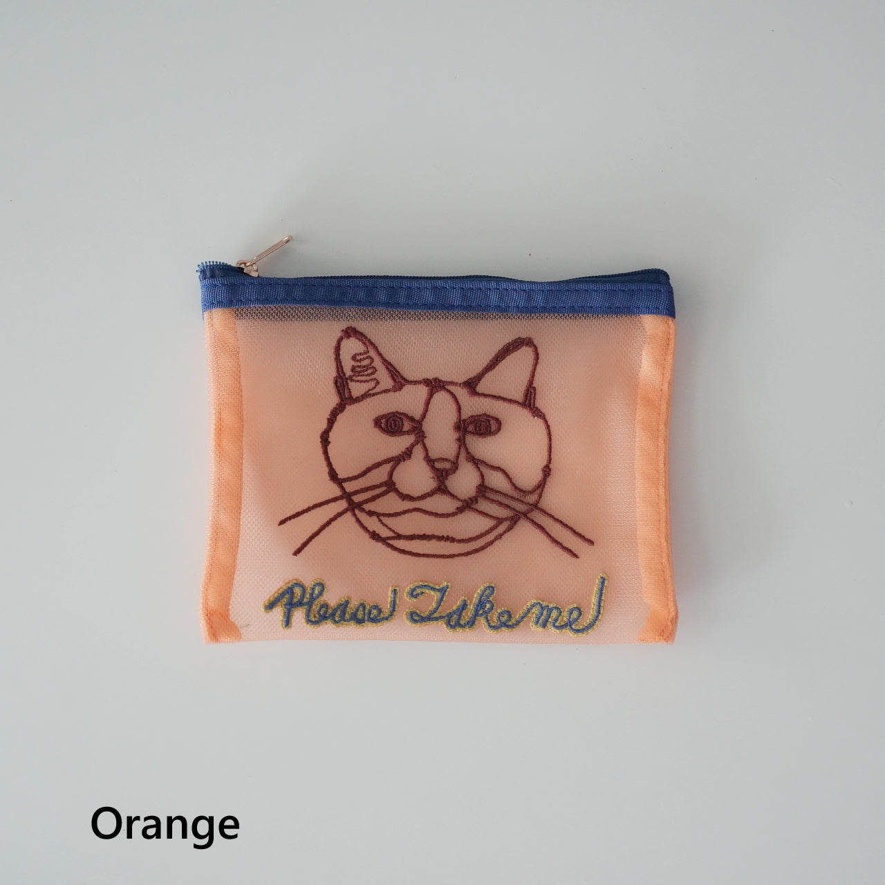 HAyU Embroidered Mesh Pouch